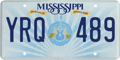MS license plate YRQ489