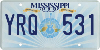 MS license plate YRQ531