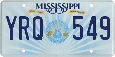 MS license plate YRQ549