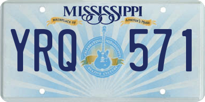 MS license plate YRQ571