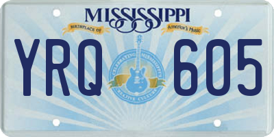 MS license plate YRQ605