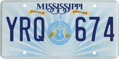 MS license plate YRQ674