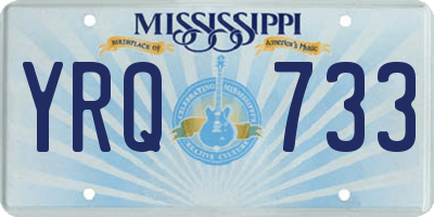 MS license plate YRQ733