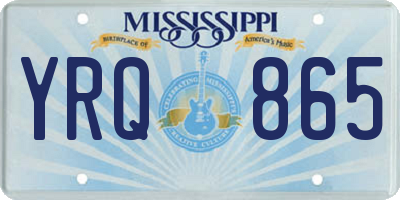 MS license plate YRQ865