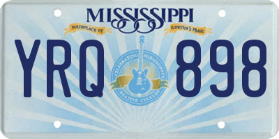 MS license plate YRQ898
