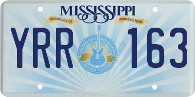 MS license plate YRR163