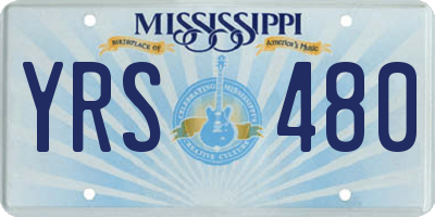 MS license plate YRS480