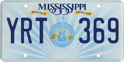 MS license plate YRT369
