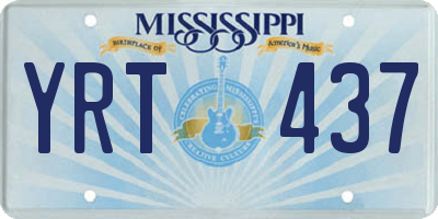 MS license plate YRT437