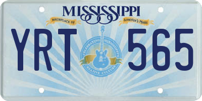 MS license plate YRT565