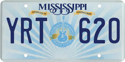MS license plate YRT620