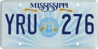MS license plate YRU276