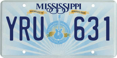 MS license plate YRU631
