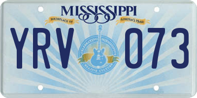 MS license plate YRV073
