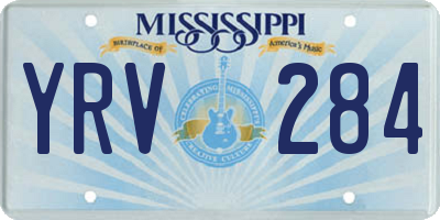 MS license plate YRV284