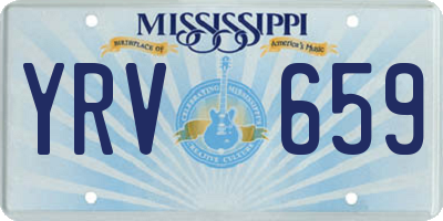 MS license plate YRV659