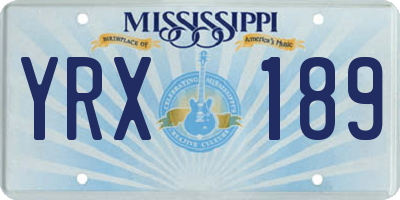 MS license plate YRX189