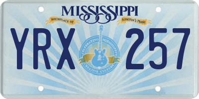 MS license plate YRX257