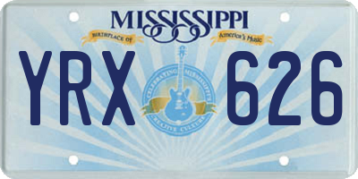 MS license plate YRX626