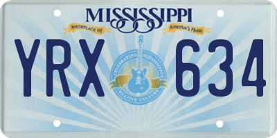 MS license plate YRX634