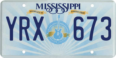 MS license plate YRX673