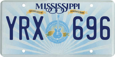 MS license plate YRX696