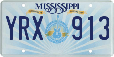 MS license plate YRX913