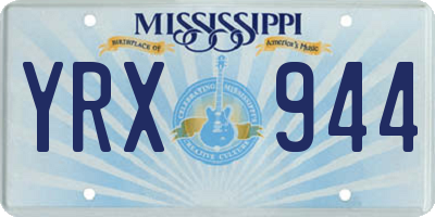 MS license plate YRX944