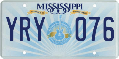 MS license plate YRY076