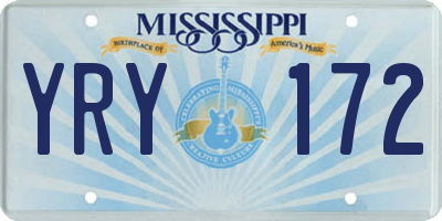 MS license plate YRY172