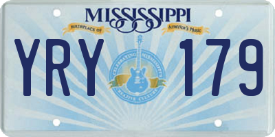 MS license plate YRY179