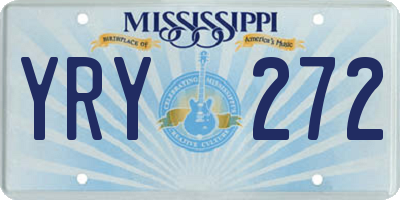 MS license plate YRY272