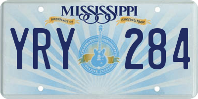 MS license plate YRY284