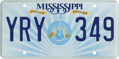 MS license plate YRY349