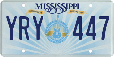 MS license plate YRY447