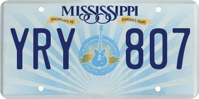 MS license plate YRY807