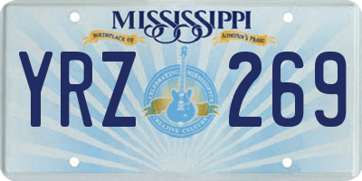 MS license plate YRZ269