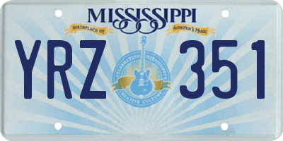 MS license plate YRZ351