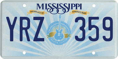 MS license plate YRZ359