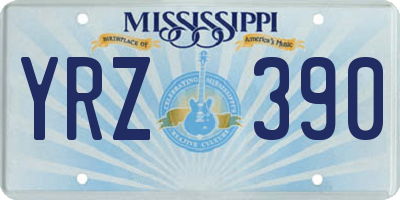 MS license plate YRZ390