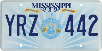 MS license plate YRZ442