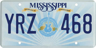 MS license plate YRZ468