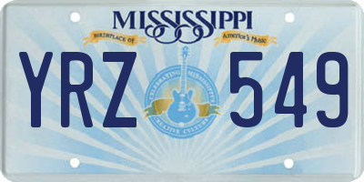 MS license plate YRZ549