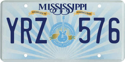 MS license plate YRZ576