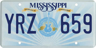 MS license plate YRZ659
