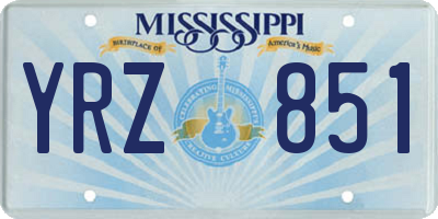 MS license plate YRZ851