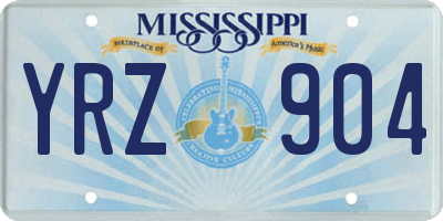 MS license plate YRZ904