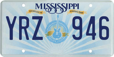 MS license plate YRZ946