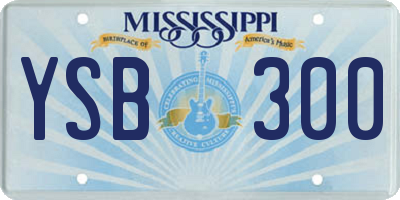 MS license plate YSB300