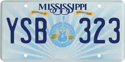 MS license plate YSB323
